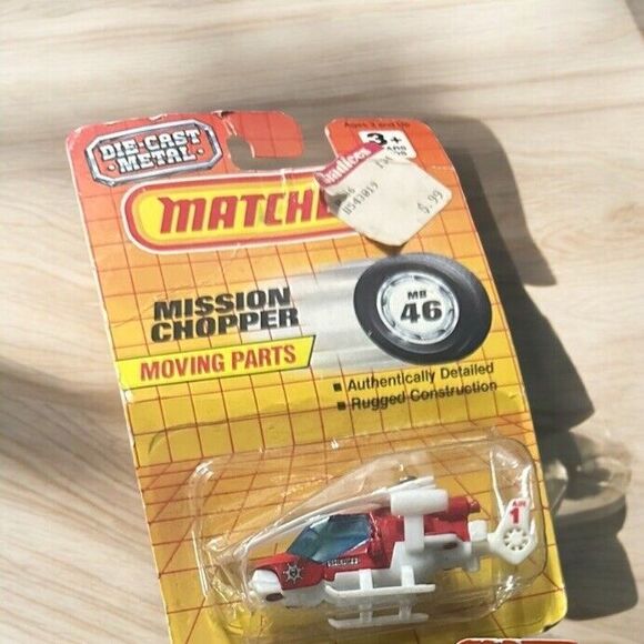 MATCHBOX SUPERFAST #46 SD SHERIFF POLICE MISSION CHOPPER HELICOPTER AIR 1 1986 - Picture 1 of 1